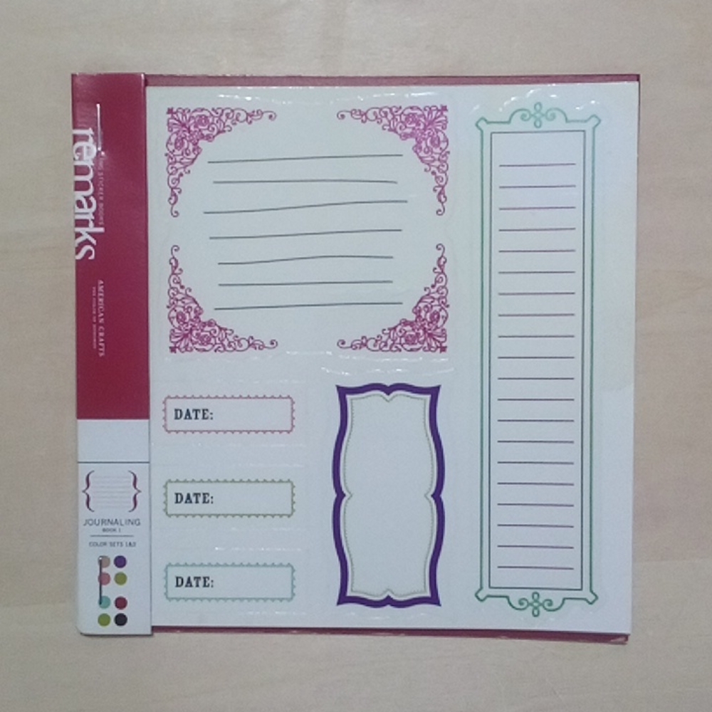 2/$15 Remarks Journaling & Scrapbook Sticker Book